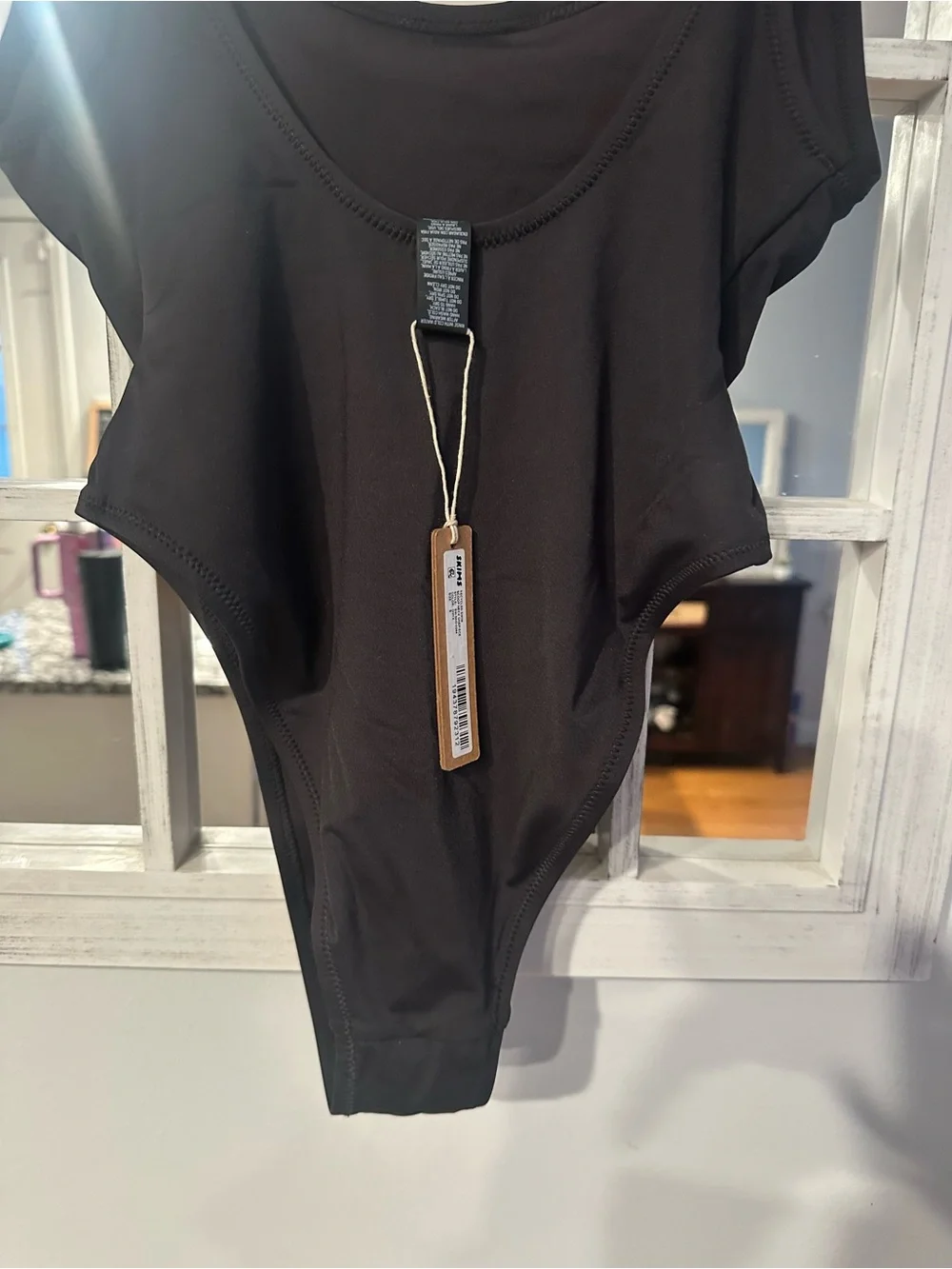 SKIMS Black Scoop One-Piece Swimsuit